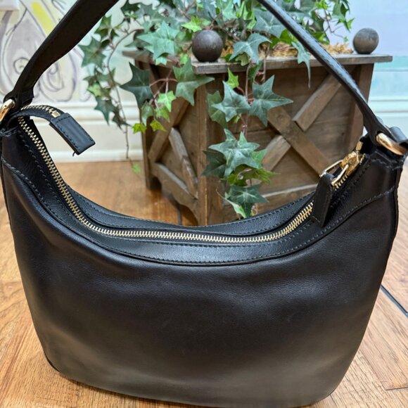 GUCCI - NWT Black Leather Small Tote/Shoulder Bag - Authentic, Style #154395 - Picture 12 of 15